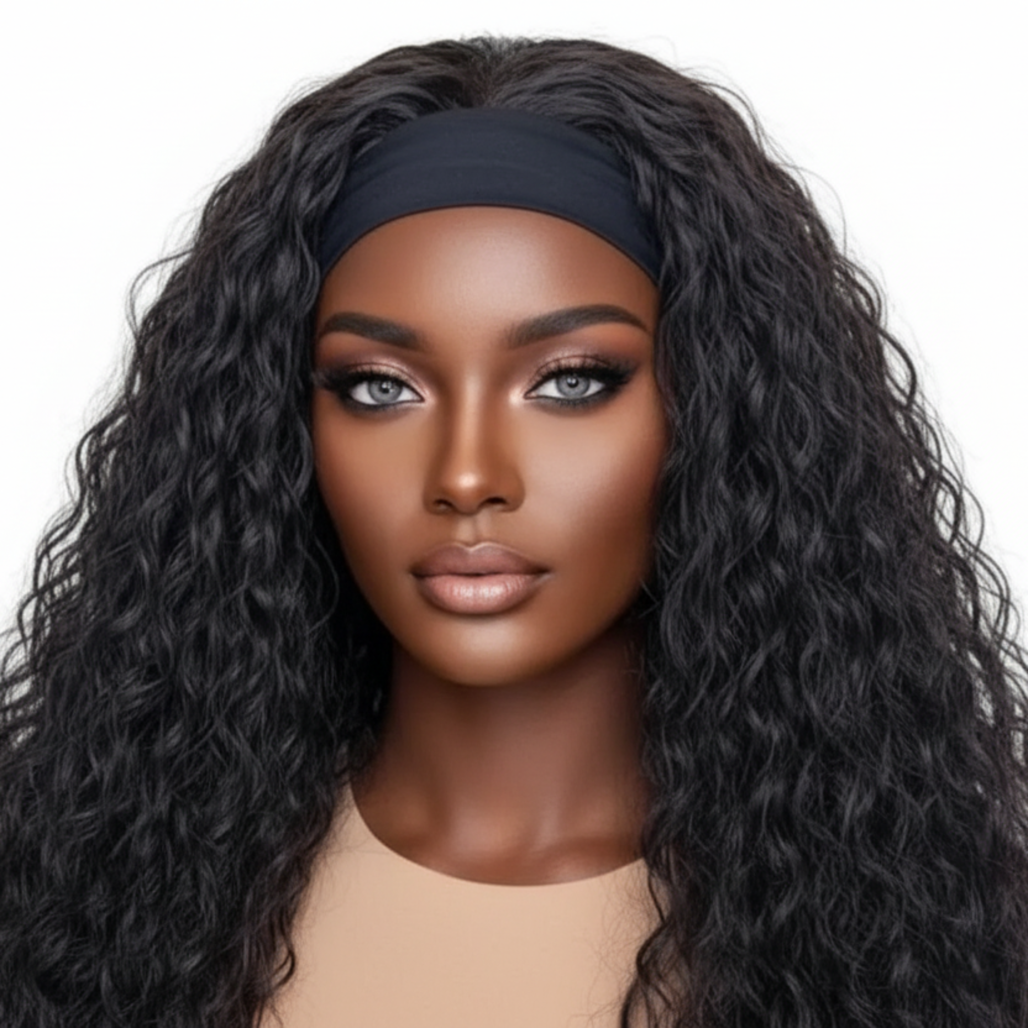 Tandi 20" Curly Headband- Human Hair
